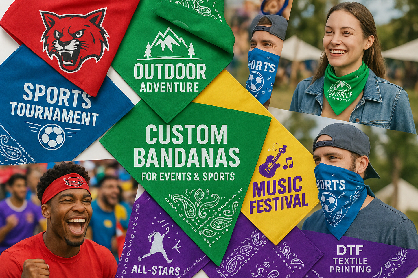 Bandanas Personalizadas para Eventos y Deportes 🎉🏆
Dale un toque único y funcional a tu evento con bandanas personalizadas en DTF Textil ✨. Con colores vibrantes 🌈 y máxima durabilidad 💪, son el accesorio perfecto para transmitir identidad y estilo.
Ideales para eventos musicales 🎶, festivales culturales 🎭, torneos deportivos 🏀⚽, carreras 🏃♀️ o actividades al aire libre 🌞.
👉 ¡Haz que tu equipo, staff o invitados luzcan increíbles con bandanas personalizadas que harán la diferencia! 🌟
