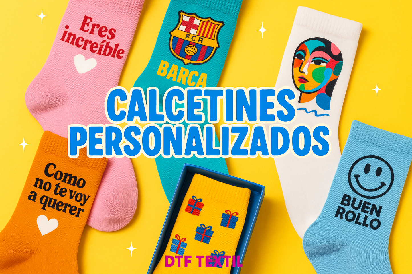 Calcetas Personalizadas con Estilo Único ✨
Dale vida a tu outfit desde los pies 👣. Con nuestras calcetas personalizadas en DTF Textil, puedes elegir tus diseños favoritos 🎨, frases divertidas 😂 o logos para darle un toque creativo y diferente a tu estilo.
Perfectas para regalos 🎁, equipos deportivos 🏆 o simplemente para destacar en tu día a día 🌟.
👉 ¡Haz que tus calcetas hablen por ti y luce increíble en cada paso! 🚀