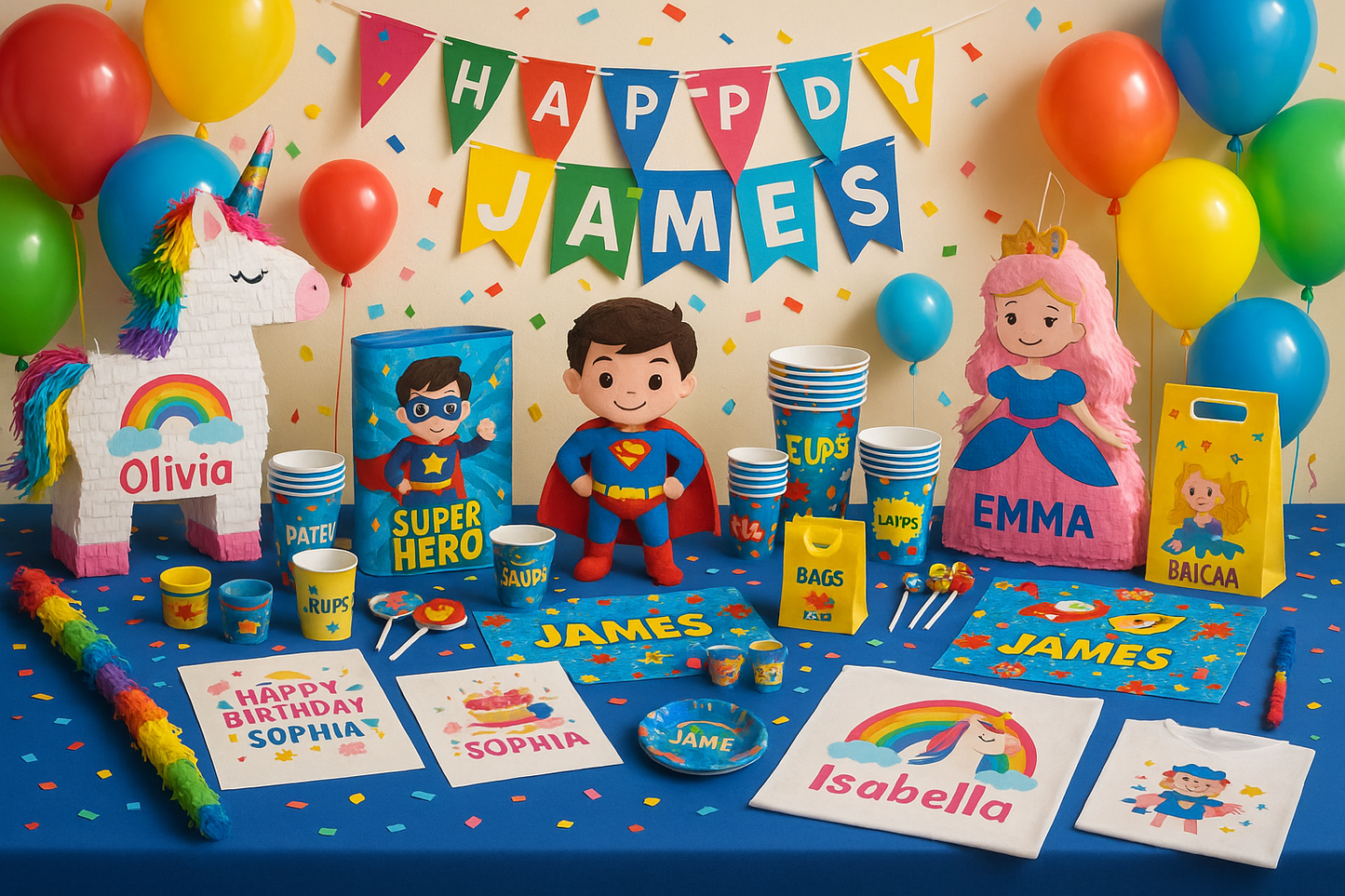 Kit Personalizado para Piñatas & Fiestas Infantiles con DTF UV & Textil