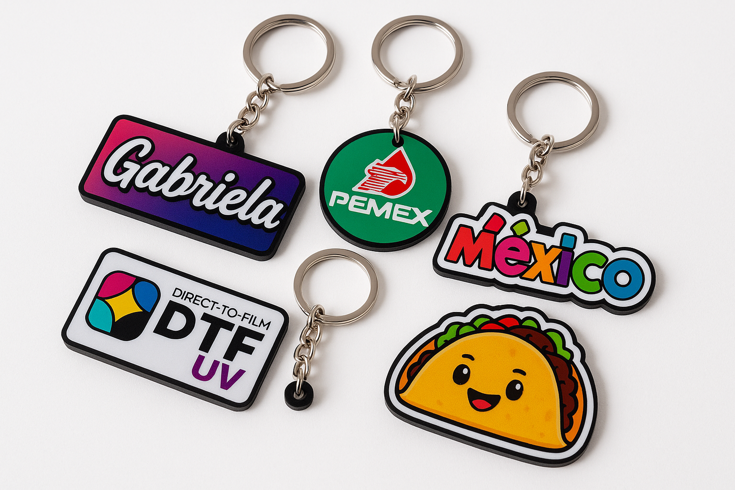 Llaveros Personalizados con DTF UV