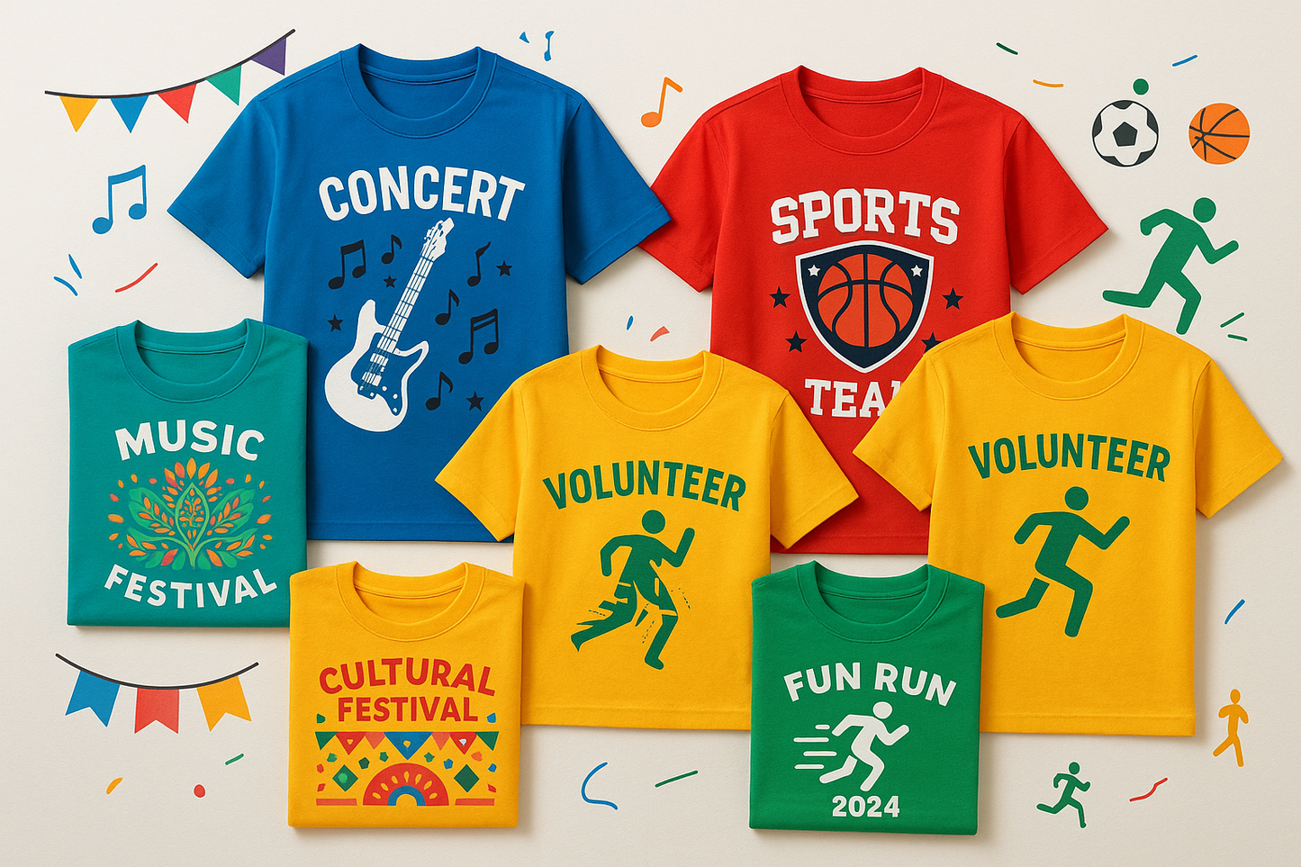 Camisetas Personalizadas para Eventos y Deportes 🎉🏆

Haz que tu evento sea inolvidable con camisetas personalizadas ✨. Diseñamos playeras con DTF Textil, logrando colores vibrantes 🌈, gran durabilidad 💪 y acabados de alta calidad.

Perfectas para conciertos 🎶, festivales culturales 🎭, competencias deportivas 🏀⚽, carreras 🏃‍♂️ o cualquier evento masivo 🚀, transmitiendo identidad y estilo en cada prenda.
👉 ¡Convierte tu evento en una experiencia única con camisetas que todos querrán llevar! 🌟