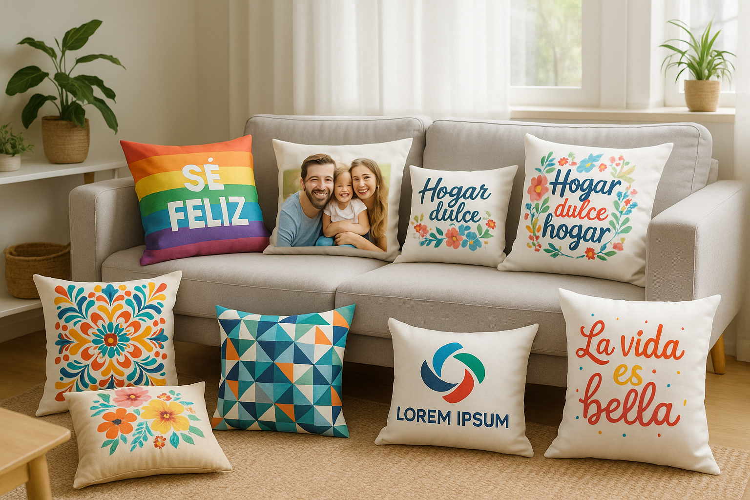 🛋️ Cojines Personalizados con Estilo 🌈

Dale vida y personalidad a tus espacios ✨. Personaliza tus cojines con frases, fotos, logos o diseños exclusivos usando DTF UV, garantizando colores vibrantes y durabilidad en cada impresión 💖.

Perfectos para decoración del hogar 🏡, regalos 🎁, eventos especiales 🎉 o branding de tu empresa 🚀.
👉 ¡Crea cojines únicos que reflejen tu estilo y llenen de color cualquier espacio! 🌟