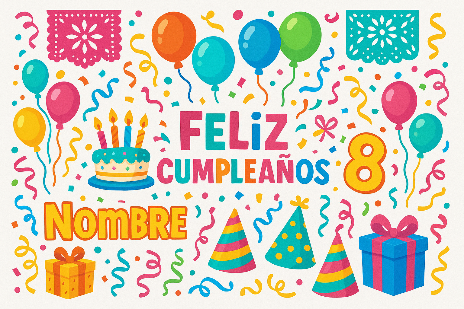 Kit de Cumpleaños Personalizado a Tu Estilo IMPRESO EN DTF UV Y DTF TEXTIL