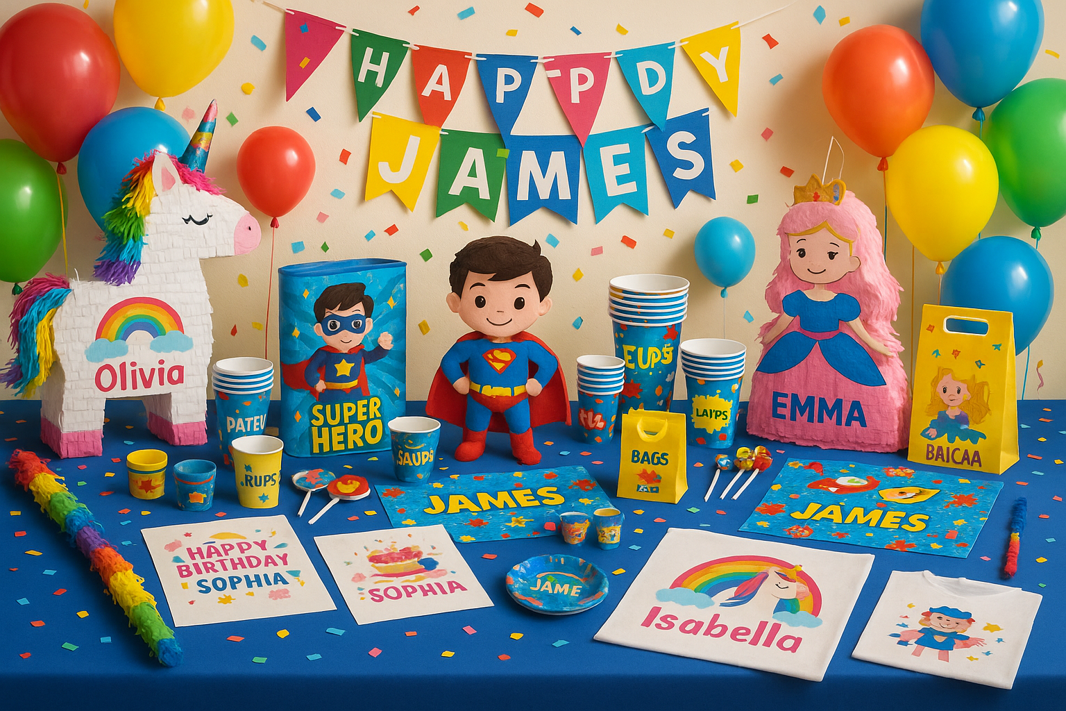 Kit Personalizado para Piñatas & Fiestas Infantiles con DTF UV & Textil